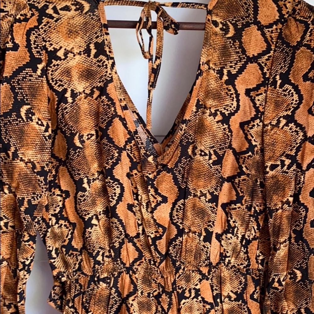 NWT Band of Gypsies Snakeskin Jumpsuit XS - Picture 8 of 9